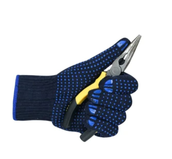 Single Dotted Working Gloves – Factory Rate (6 Pairs)